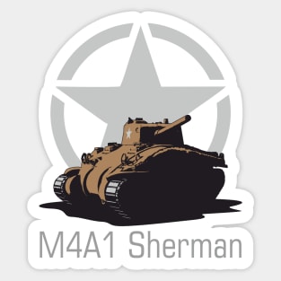 US Tank M4A1 Sherman Edit Sticker